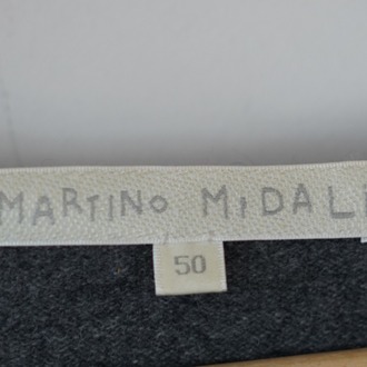 Martino Midali %100 Kaşmir Gri Kolsuz Kazak – İtalyan Tasarım (Beden 50)
