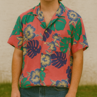 90’lar Desenli Vintage Gömlek – Renkli, Unisex, Oversize Stil