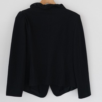 Armani Collezioni Siyah Blazer Ceket – İtalyan Tasarım – Çiçek Yaka Detaylı – 10 Beden