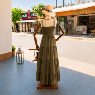 Rossa Olive Maxi Elbise