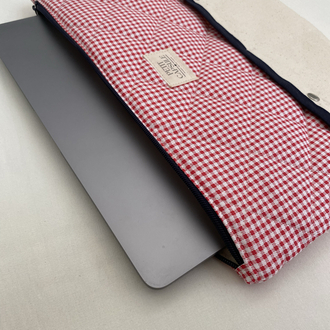 Kırmızı pötikare Laptop/Evrak çantası