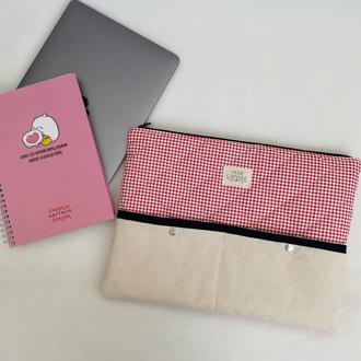 Kırmızı pötikare Laptop/Evrak çantası