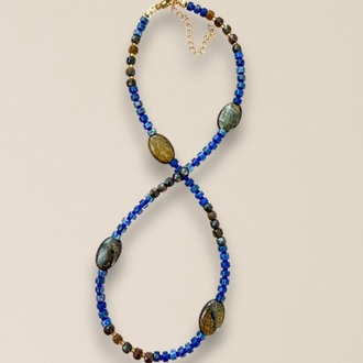 Blue Turtle | Doğal Taş Çelik Kolye