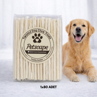 Petscape Burgu Köpek Ödülü Twisted Çiğneme Çubuğu Katkısız Diş Sağlığı