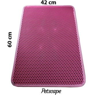Petscape Elekli Kedi Tuvaleti Önü Paspası–Çift Katmanlı Sert Plastik 60x42cm