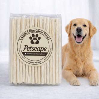 Petscape Burgu Köpek Ödülü Twisted Çiğneme Çubuğu Katkısız Diş Sağlığı
