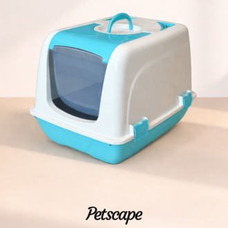 Petscape Kapaklı Kapalı Kedi Tuvaleti Koku Kontrollü Kedi Kumu Kabı