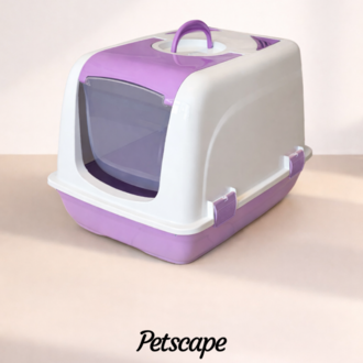 Petscape Kapaklı Kapalı Kedi Tuvaleti Koku Kontrollü Kedi Kumu Kabı