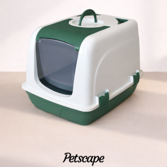 Petscape Kapaklı Kapalı Kedi Tuvaleti Koku Kontrollü Kedi Kumu Kabı