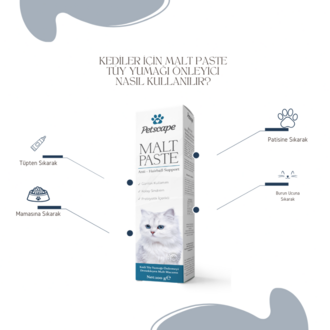 Kedi Malt Macunu Tüy Yumağı Önleyici Sindirim Destekleyici Hairball Control Malt Paste 100g