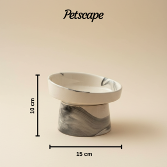Petscape Eğimli Yüksek Seramik Mama Ve Su Kabı (Karışık renklerde gönderilmektedir)