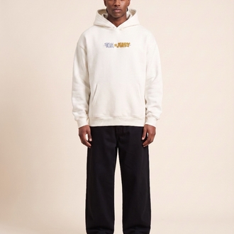 Tom & Jerry Oversize Unisex Kapüşonlu Sweatshirt – Beyaz