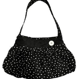 puantiyeli düğmeli çanta