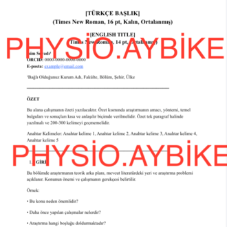 BİLDİRİ ŞABLONU | GOOGLE DOCS