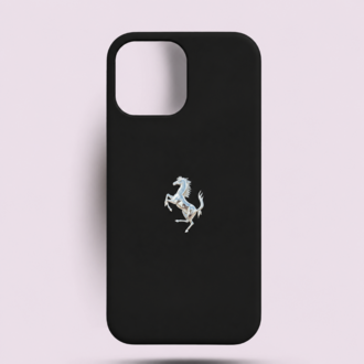 "Silver Horse" Siyah Telefon Kılıfı