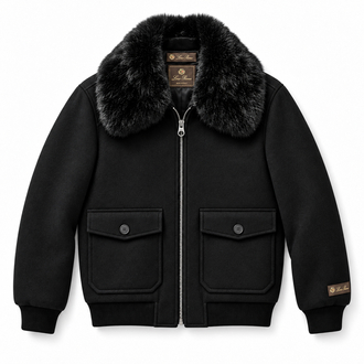 Loro Piana kaşmir / Yün Jacket ( Siyah )