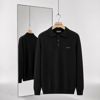 Zegna ince Dokulu Pamuk Polo Yaka Triko