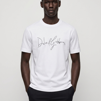 Dolce Gabbana  interlok pamuklu kumaş   T-shirt