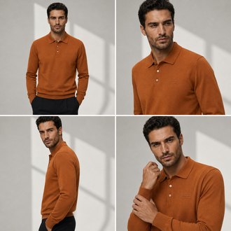 Zegna ince Dokulu Pamuk Polo Yaka Triko