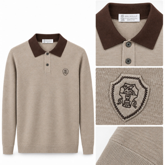 Brunello Cucinelli  rayon Polo Yaka Triko ( İthal )