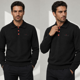 Kiton  ince Dokulu  Pamuk Polo Yaka Triko