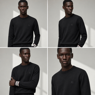 Burberry İnce Dokulu  Pamuk Triko