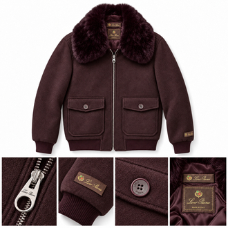 Loro Piana kaşmir / Yün    Jacket ( Bordo )