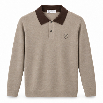 Brunello Cucinelli  rayon Polo Yaka Triko ( İthal )