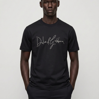 Dolce Gabbana  interlok pamuklu kumaş   T-shirt