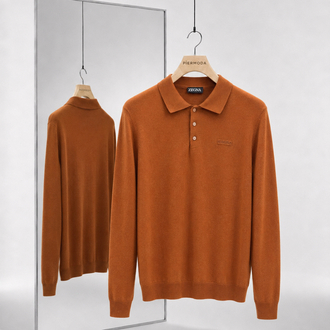 Zegna ince Dokulu Pamuk Polo Yaka Triko