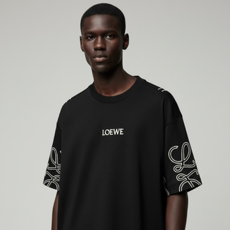 Loewe interlok pamuklu kumaş T-shirt ( -7001 )