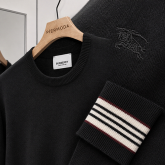 Burberry İnce Dokulu  Pamuk Triko
