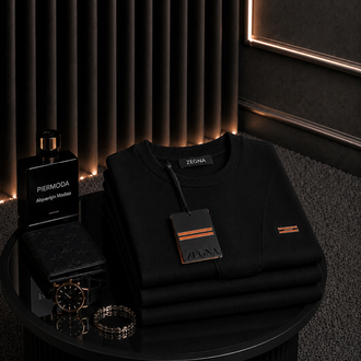 Zegna interlok pamuklu kumaş   T-shirt