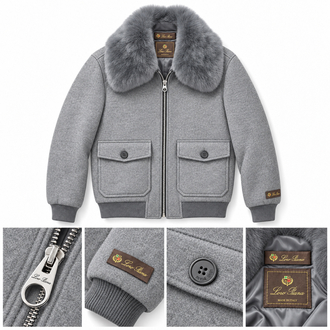 Loro Piana kaşmir / Yün Jacket ( Gri )
