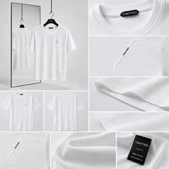 Tomford ince kırışmaz kumaş    T-shirt ( İthal )