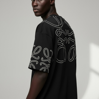 Loewe interlok pamuklu kumaş T-shirt ( -7001 )