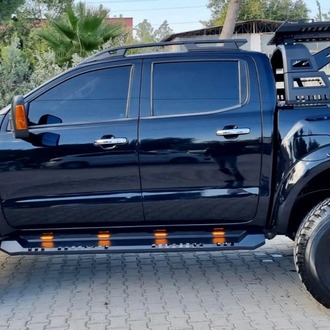 Mercedes XClass Uyumlu Lazer Kesim Çelik Yan Basamak