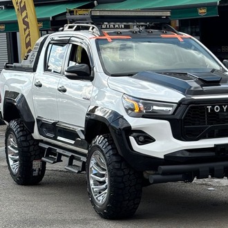 Toyota Hilux Uyumlu Lazer Kesim Yan Çelik Basamak Çift Ayaklı