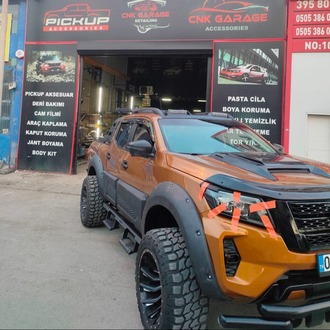 Nissan Navara Uyumlu Lazer Kesim Çelik Yan Basamak Çift Ayaklı