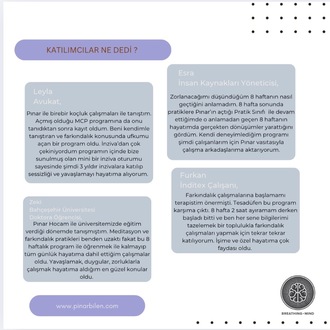 Mindfulness ve Şefkat Programı 17. Dönem