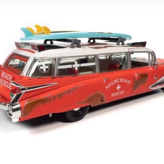 Auto World 1959 Cadillac Eldorado Ambulance Surf Shark 1:18
