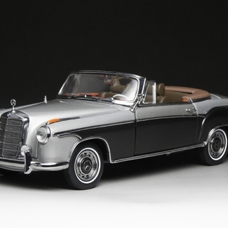 1/18 Sunstar 1960 Mercedes-Benz 220 SE 220SE Cabriolet (Silver Grey)