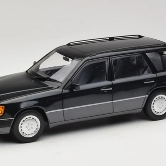 1:18 NOREV 1990 MERCEDES BENZ 300D T MODEL BLUE-BLACK