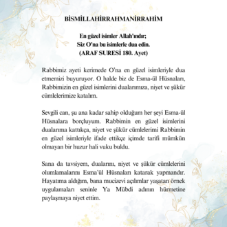NİYET VE ŞÜKÜR ÇALIŞMA KİTABI (Ücretsiz Kargo)