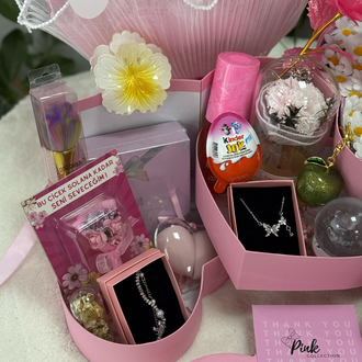 Papatya serisi pembe tatlış kutu set 
