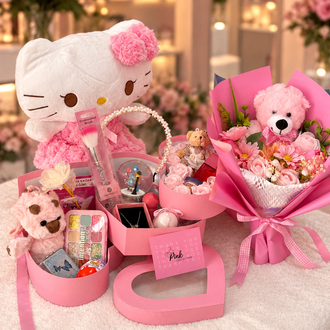 Sürpriz aşk flowers pembe