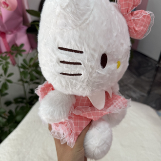 Pembe elbiseli Hellokitty peluş