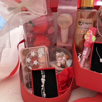 Kırmızı aşk lüx kutu set 