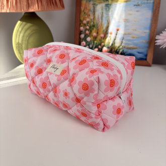 Retro Pink Makyaj Çantası