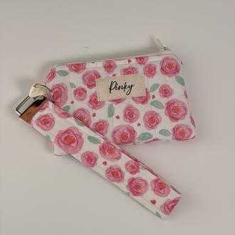 Pink Rose Mini Cüzdan Anahtarlık